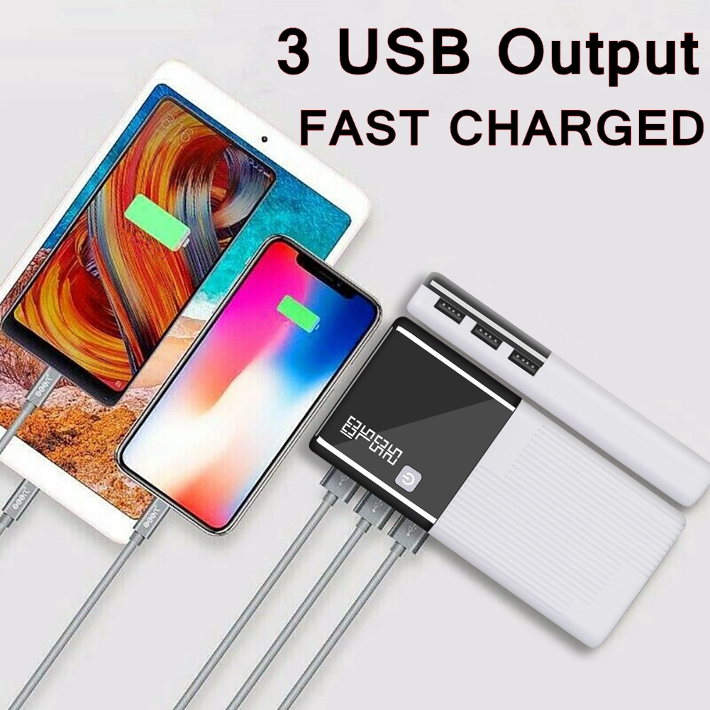 Sạc dự phòng KRECOO thiết kế 3 cổng USB siêu bền 80000mAh