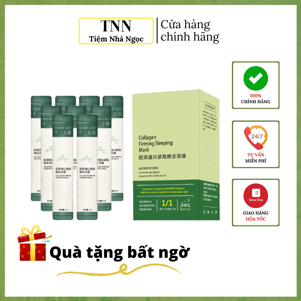 Not for Sale -(1 gói) Mặt nạ ngủ Collagen Thirteen Ladys nội địa Trung