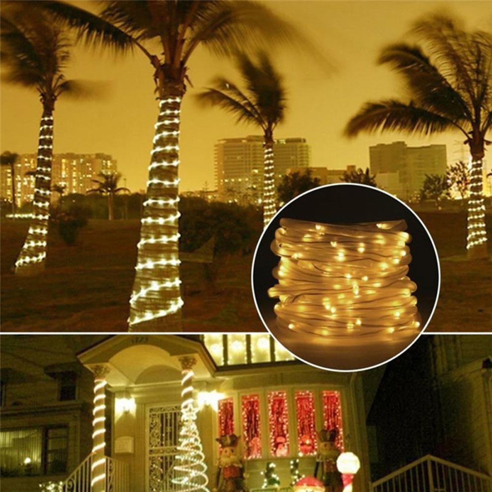 Dây Đèn Led 50/100 Bóng Chống Nước Sử Dụng Năng Lượng Mặt Trời Dùng Trang Trí Ngoài Trời