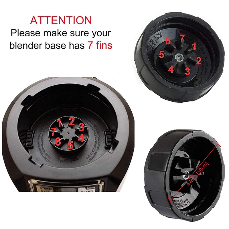 Nắp Đậy Và 7 Lưỡi Dao 32OZ Thay Thế Cho Máy Xay Sinh Tố Ninja Auto IQ 1000W BL482