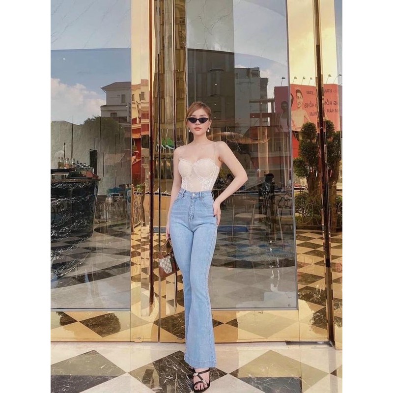 HOT.QUẦN LOE DÁNG DÀI XANH jeans Size ĐẠI LAI CUỐN- Nguyễn Na shop chụp | BigBuy360 - bigbuy360.vn