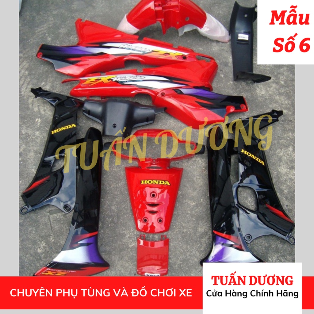 Dàn Áo Wave Nhỏ - Wave ZX Cao Cấp [Tặng Tem 3 Lớp] Bộ Áo Wave 100 ZX Công Tử - Dàn Nhựa Xe Wave Anpha Bảo Hành 2 Năm