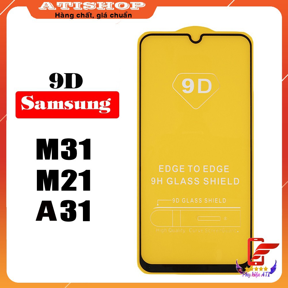 Kính cường lực SAMSUNG M31/ M21/ A31 - Full màn hình - Độ cứng 9H