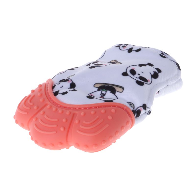 Găng Tay Ngậm Mọc Răng Bằng Silicon Không BPA Hình Gấu Trúc Hoạt Hình Dễ Thương Cho Bé