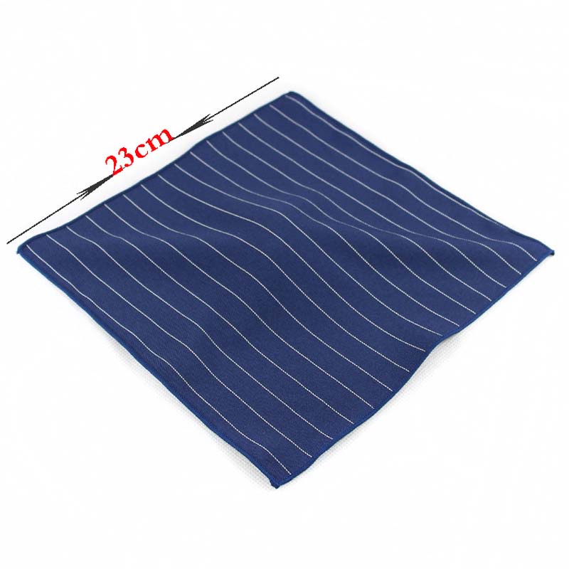 Khăn Cotton Vuông 23cm * 23cm Họa Tiết Sọc Ngang Cổ Điển Dành Cho Nam