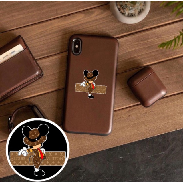 STICKER MICKEY SANG CHẢNH DÁN TRANG TRÍ ĐIỆN THOẠI LAPTOP VALI MŨ BẢO HIỂM XE MÁY