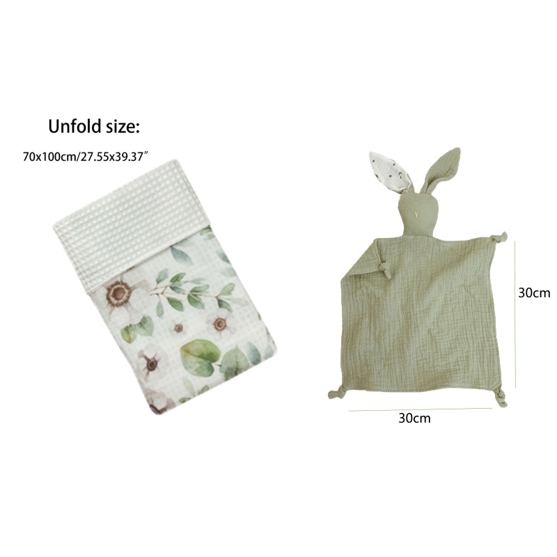 Haha Bộ Chăn Cotton In Họa Tiết Đánh Dấu Cột Mốc Dành Cho Bé Sơ Sinh