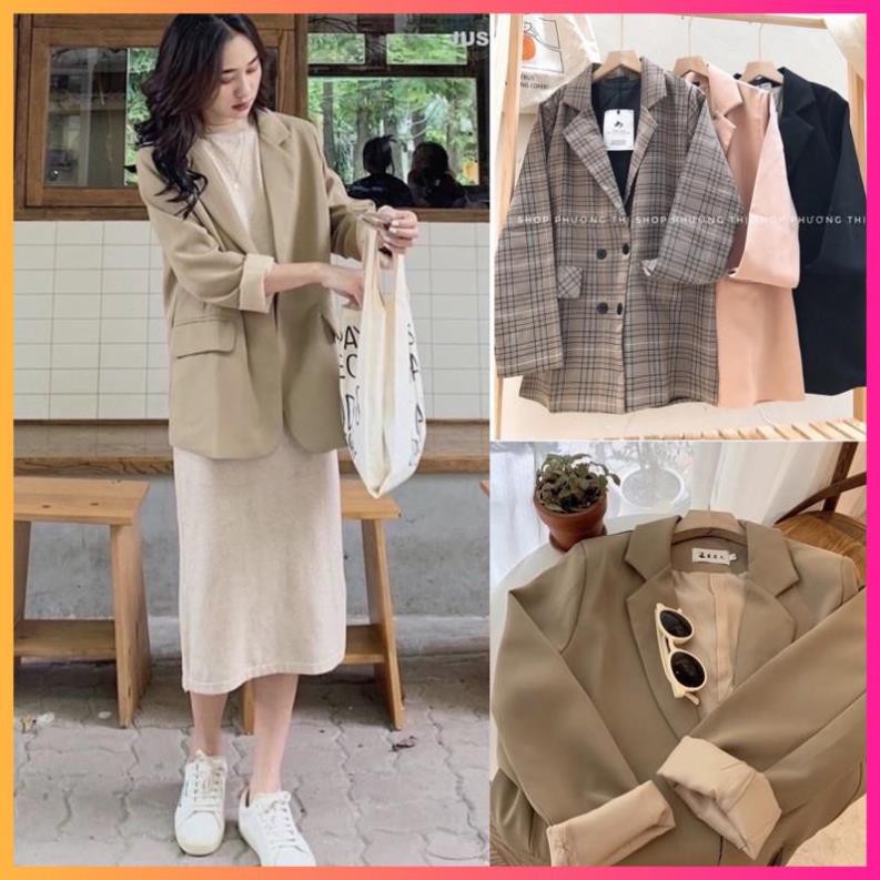 Áo blazer 2 lớp - áo vest nữ dáng rộng phong cách Hàn Quốc 2021 (hình shop chụp/sẵn) MOONMY
