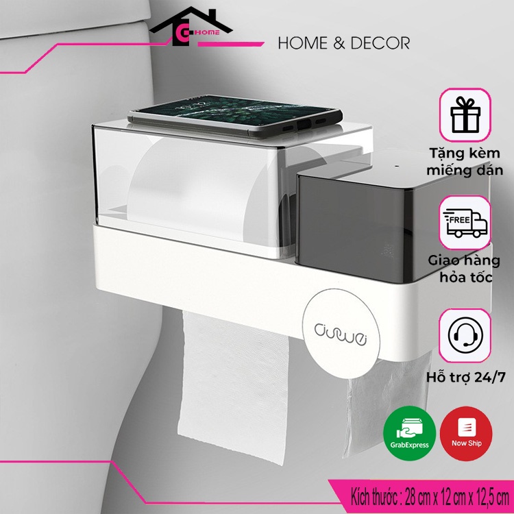 Hộp để giấy vệ sinh dán tường hiện đại dành cho phòng tắm cao cấp Mã vs7