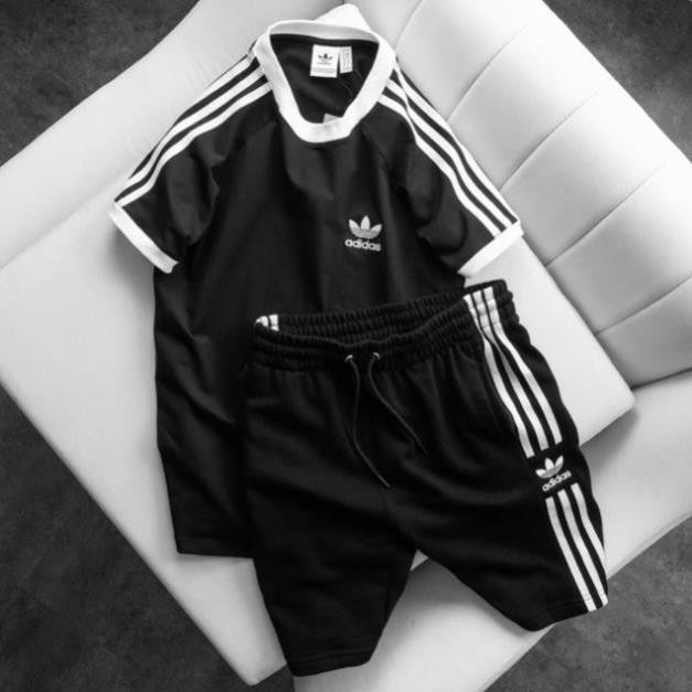 Bộ quần áo thể thao nam thun cao cấp, bộ adidas nam mùa hè cộc tay thun lạnh năng động tracksuit ་  ྇