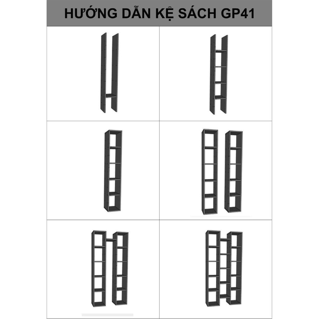 Kệ sách đứng 3 cột GP41