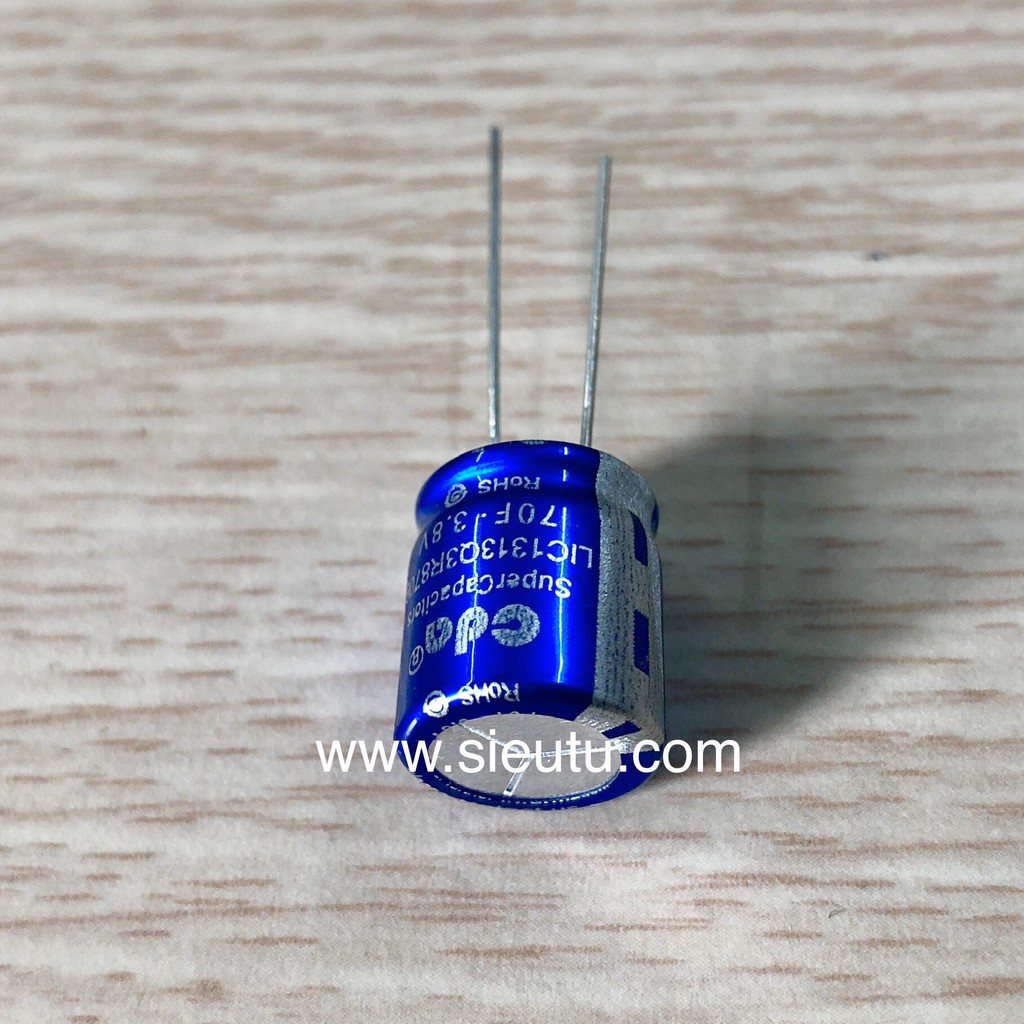 Siêu tụ điện 3.8V 70F dung lượng 30mAh thay thế pin lưu trữ