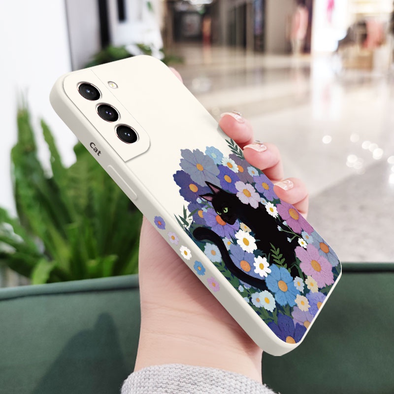 Ốp Điện Thoại Họa Tiết Mèo Dễ Thương Cho Samsung Galaxy S21 S20 FE Ultra Plus
