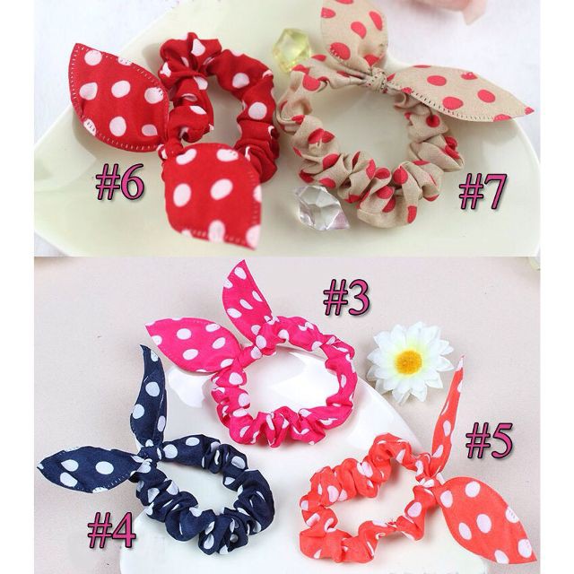 Combo 2 Buộc tóc Tai Thỏ nhiều màu - Hưng Long PC