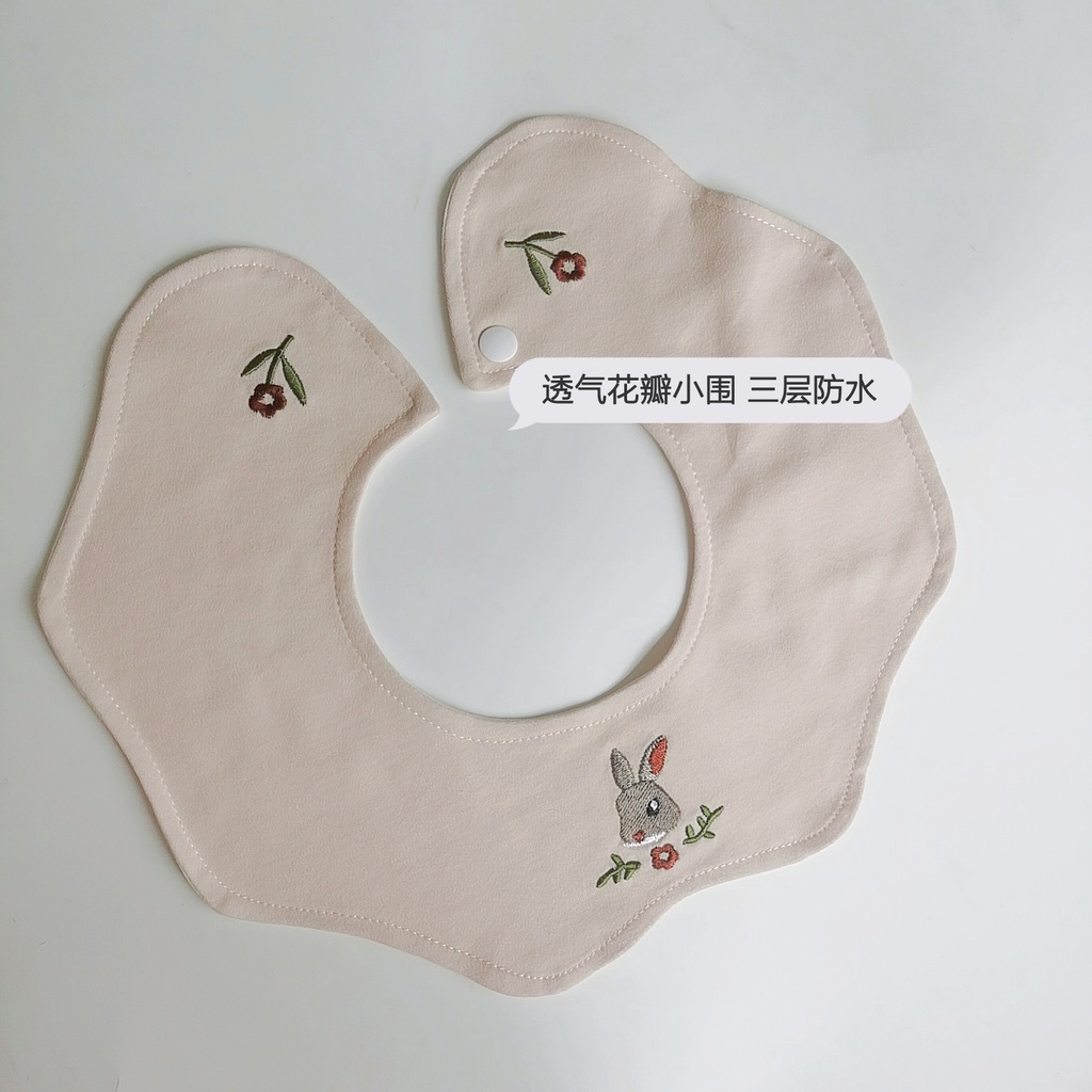 Yếm Ăn cotton Có Thể Xoay 360 Độ Phong Cách Hàn Quốc Dành Cho Bé