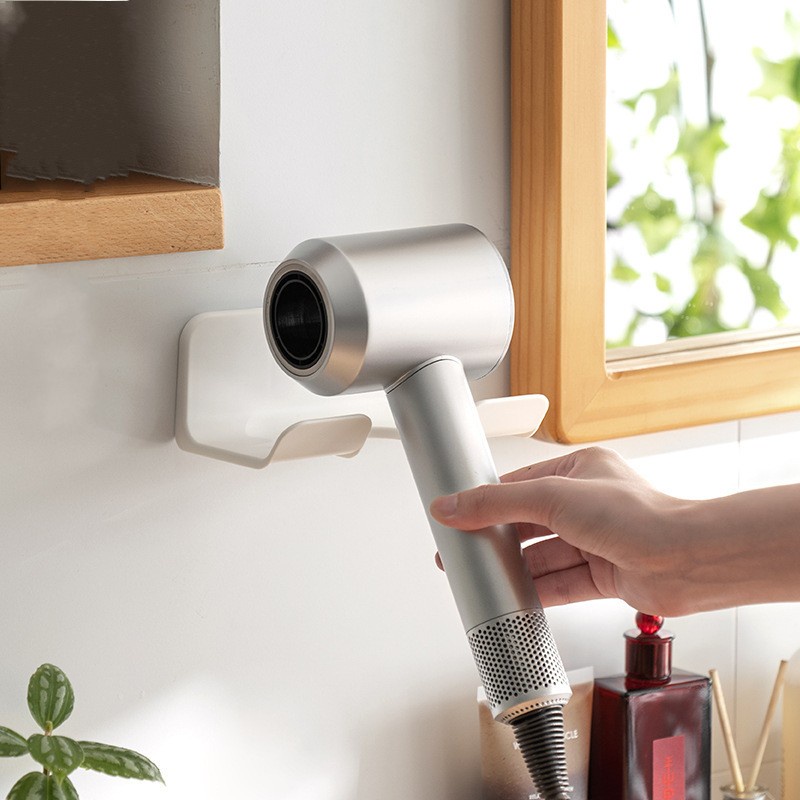 Giá Đỡ Máy Sấy Tóc Gắn Tường Màu Trắng Chống Thấm Nước Siêu Bền Tiện