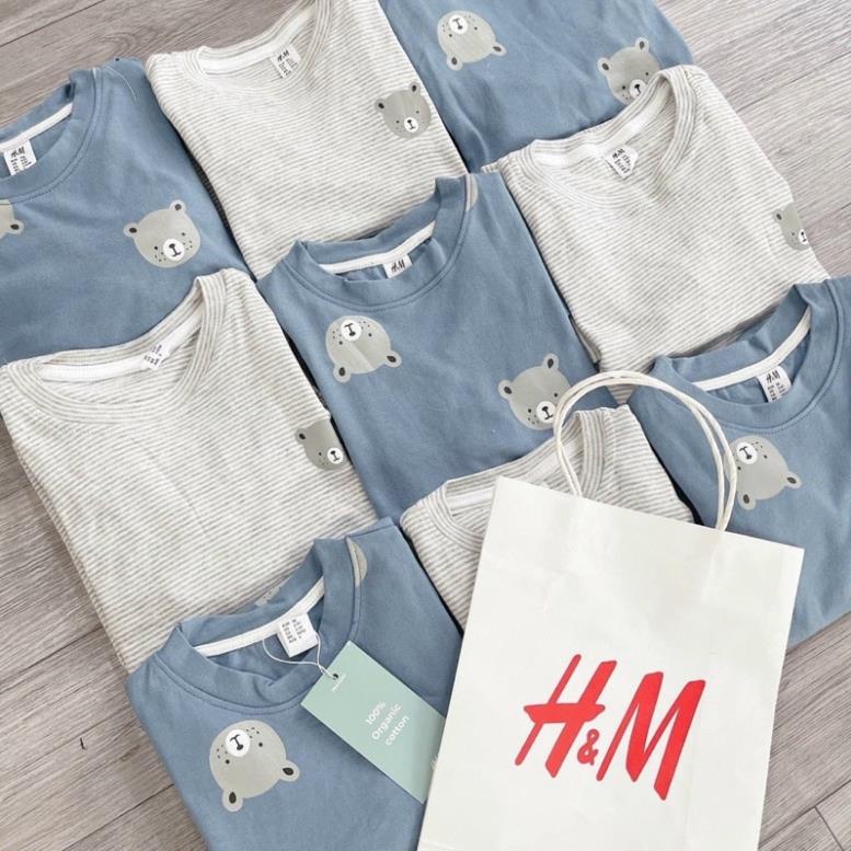 Sét 2 bộ hình gấu xanh kẻ cho BT