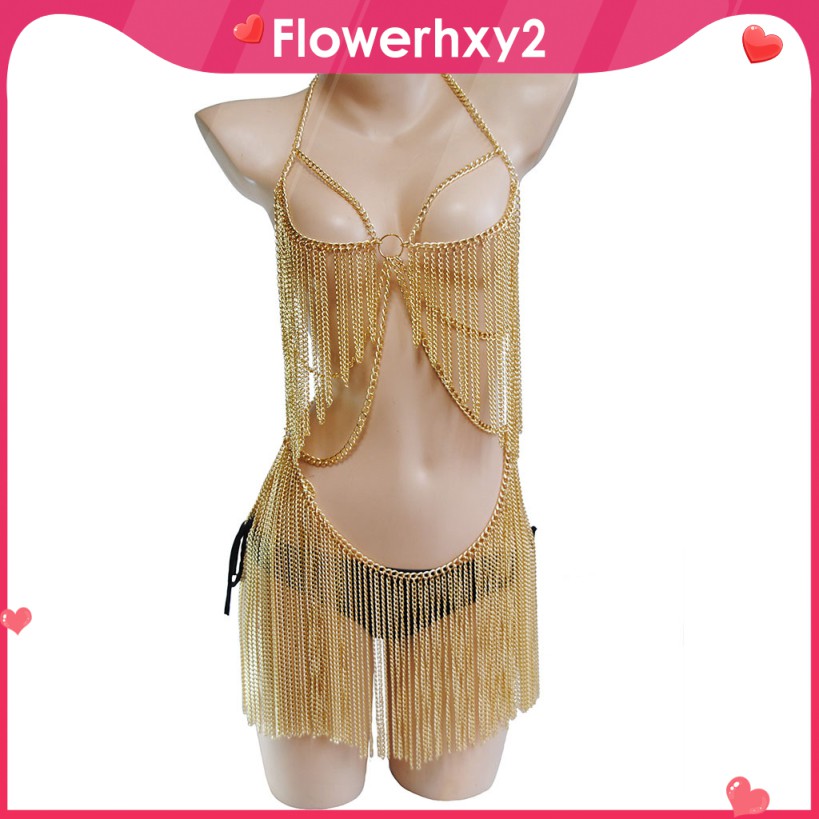 Bikini Mắt Xích Kim Loại Tua Rua Quyến Rũ