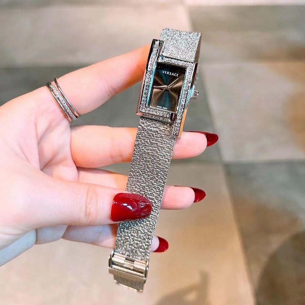 đồng hồ đeo tay nữ Versace dây thép không gỉ hàng đẹp thời trang cao cấp chống nước bảo hành 12 tháng