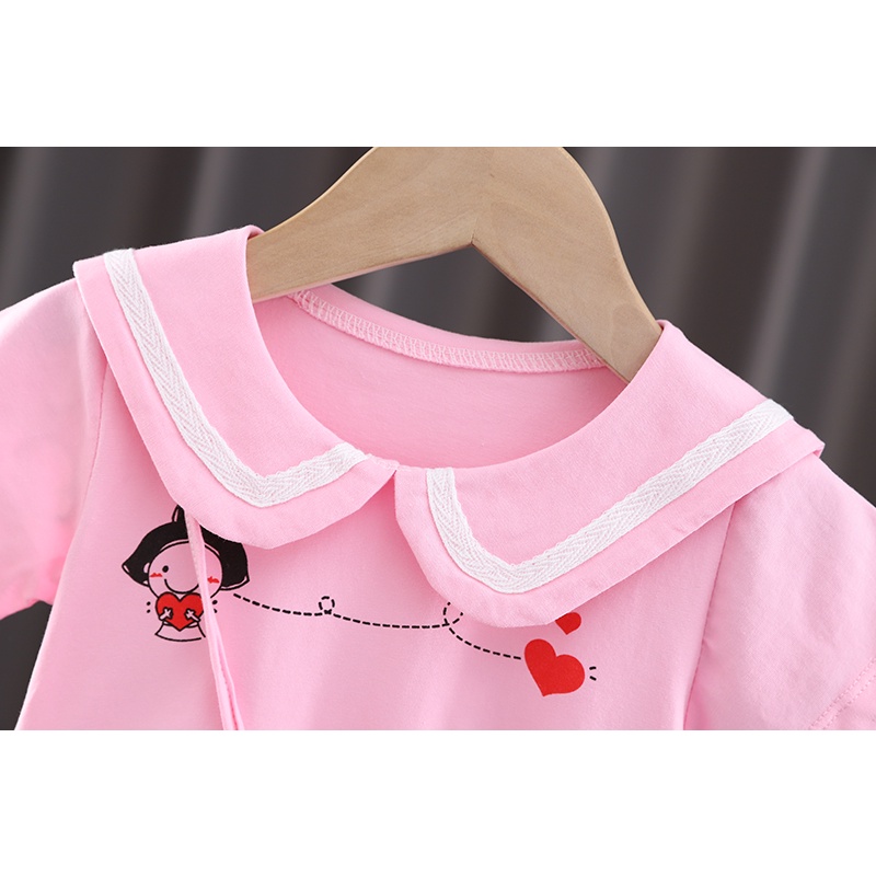 0 - ⚡ SIÊU SALE ⚡ - Bộ mùa hè bé gái cotton mát đẹp - HG100