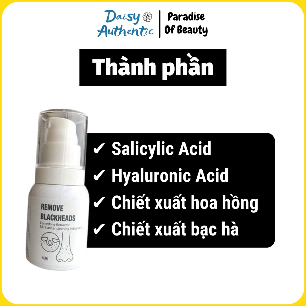 Ủ mụn mũi xử lý mụn đầu đen Remove Blackheads 60ml