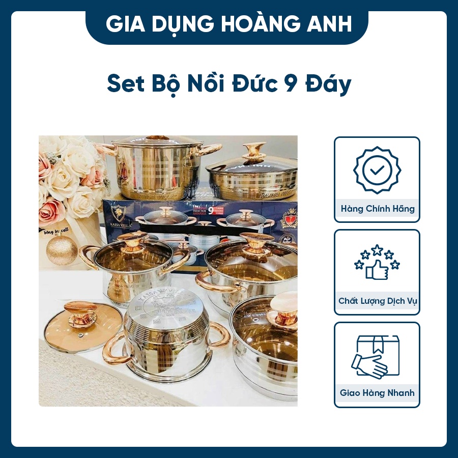 Bộ nồi đức 9 đáy