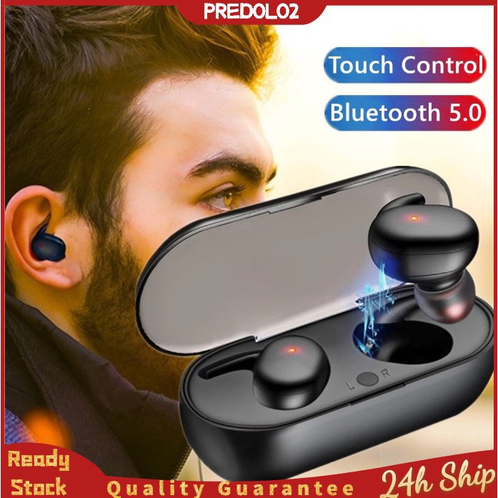 Tai nghe nhét tai kết nối bluetooth 5.0 tws âm thanh nổi 9d điều khiển cảm ứng điều khiển IPX5 Y30
