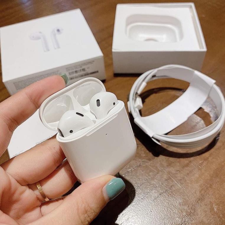 Tai Nghe Bluetooth Iphone Airpods 2 - Cảm Ứng Đa Điểm Full Chức Năng (Định Vị - Đổi Tên - Sạc Không Dây) Cao Cấp Nhất