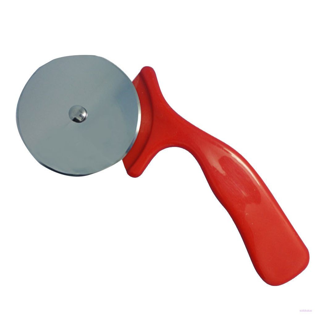 Stainless Steel Roller Type Pizza Cutter Bread Pies Wheels Rotary Cake Cut Cooking Tool solidvalue.vn