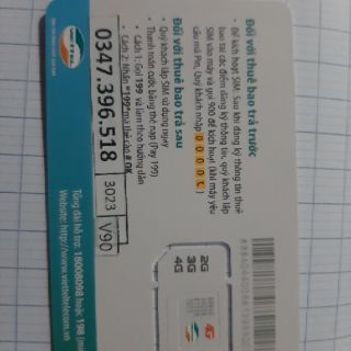 Sim Viettel V90 - Bảo hành 12 tháng