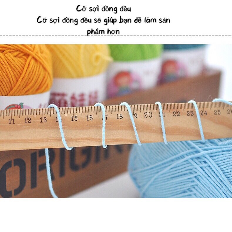 Len BABY YARN  (Bảng màu 21 - 32) - FREESHIP - Móc thú siêu đẹp - Yeuhandmade - Len Baby Jeans😍