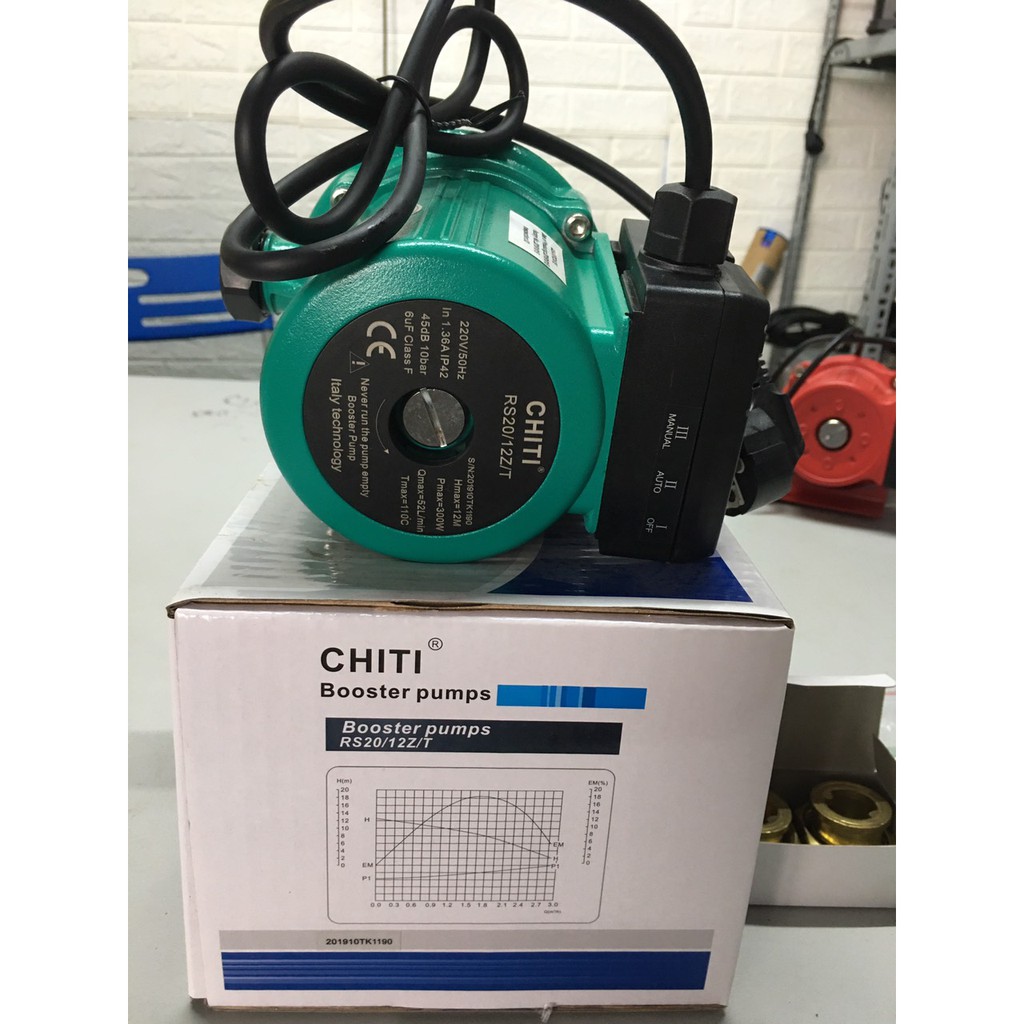 CHITI RS20/12Z/T 300W Máy bơm từ tăng áp điện tử dùng nước nóng nước lạnh cho thái dương năng, bình nóng lạnh, máy giặt