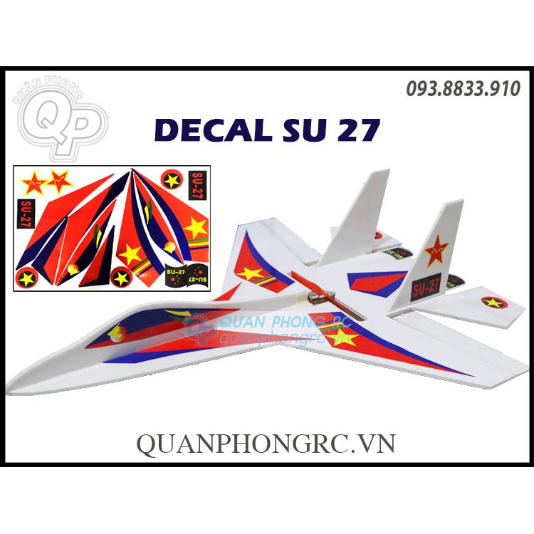 Kit Su 27 sải 72cm depron cứng KT (Tặng Decal)