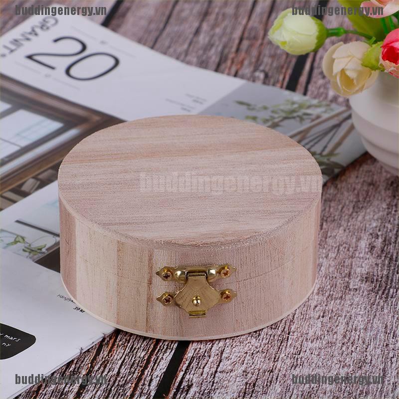 Hộp Gỗ Tròn Đựng Họa Tiết Độc Đáo