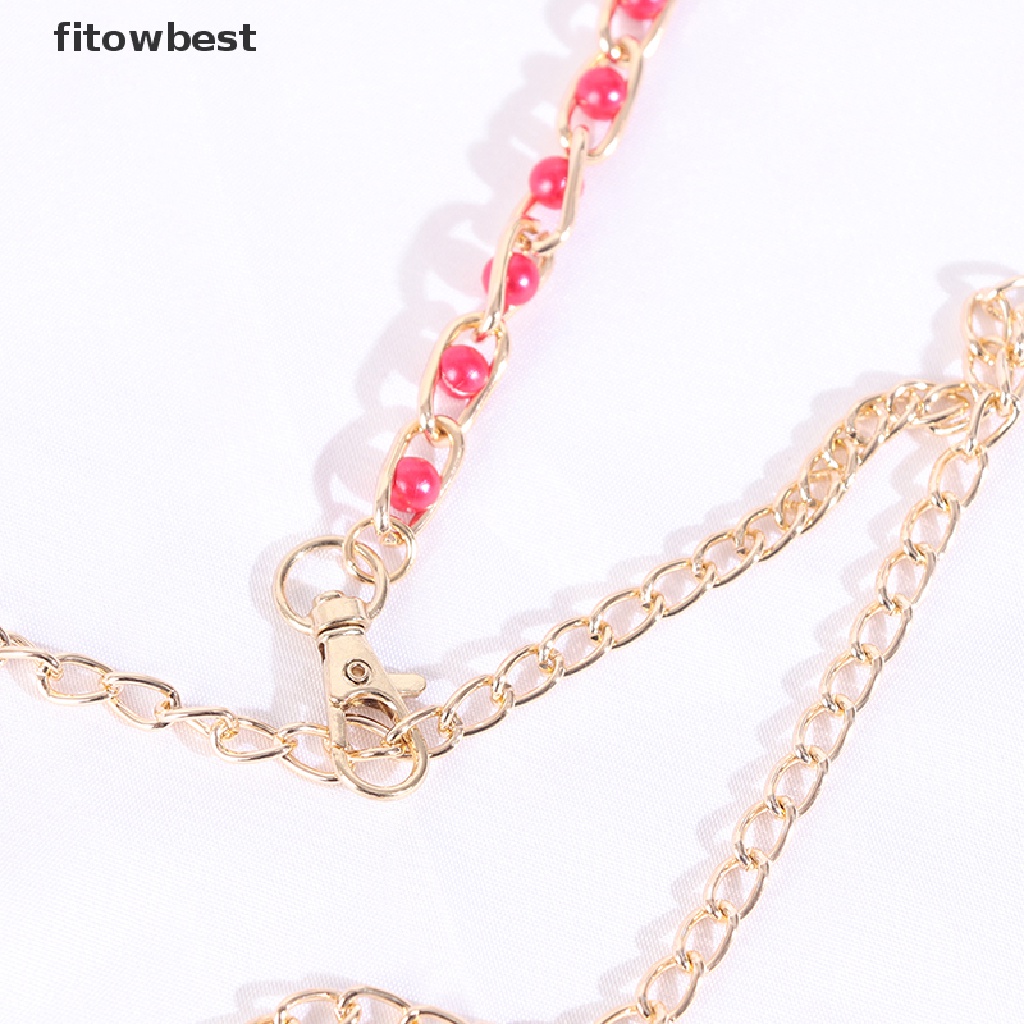 Thắt Lưng Dây Xích Đính Hạt Ngọc Trai Có Thể Điều Chỉnh Thời Trang Cho Nữ