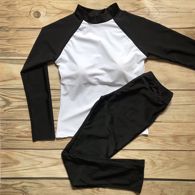 [Mã SRJULY1215 giảm 20K đơn 50K] Sét Bơi Nữ Tay Dài Quần Dài Đen Free Size 40-60 Ký | BigBuy360 - bigbuy360.vn