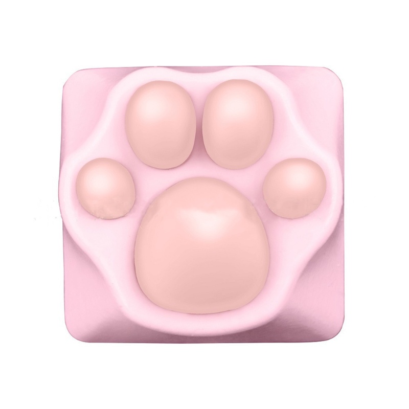 Nút Bàn Phím Silicone Trong Suốt In Hình Dấu Chân Mèo