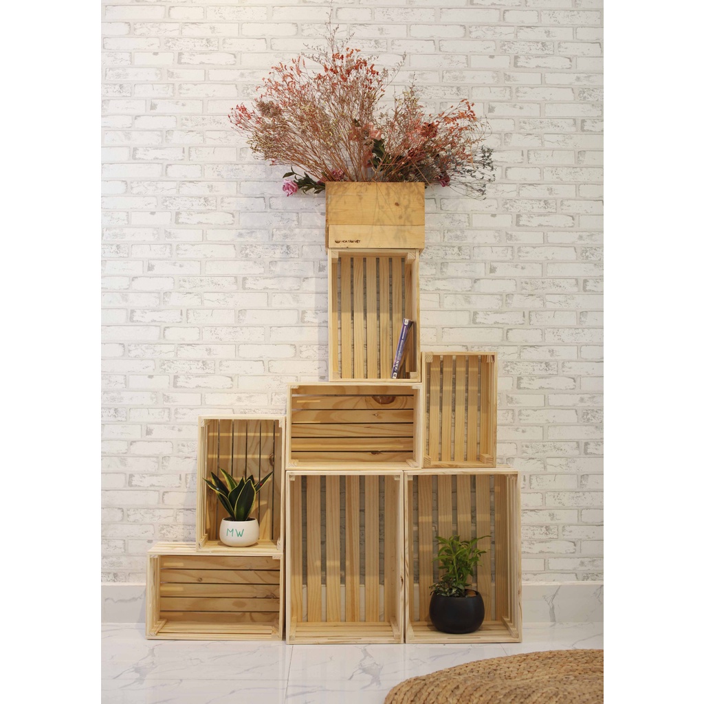 THÙNG GỖ PALLET HÀNG XUẤT KHẨU HÀN QUỐC - SIZE S - ORI NỘI THẤT HÀN QUỐC