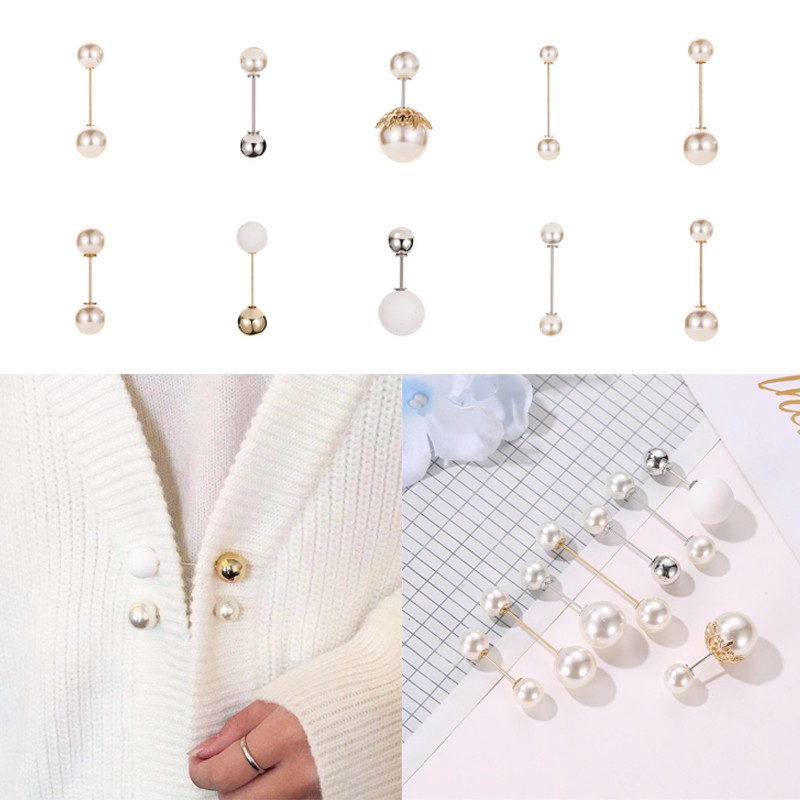 Ghim Cài Áo Đính Ngọc Trai Nhân Tạo Thanh Lịch Cho Nữ