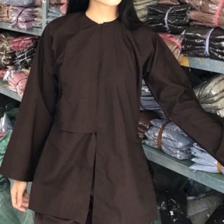 Đồ lam đi chùa nam nữ mẫu vạt hò truyền thống vải kate