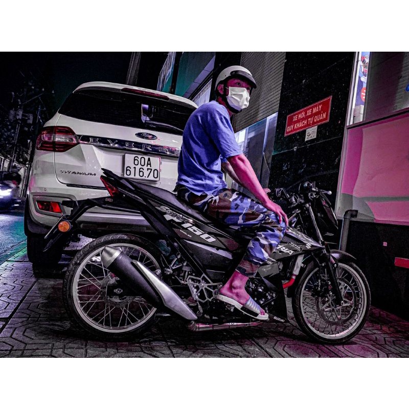 Tem Rời Satria F150 Xám Đen 2018