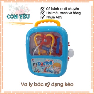 Đồ chơi bác sỹ dạng valy kéo 15 chi tiết  nhựa ABS - Phù hợp với bé 2 tuổi trở lên
