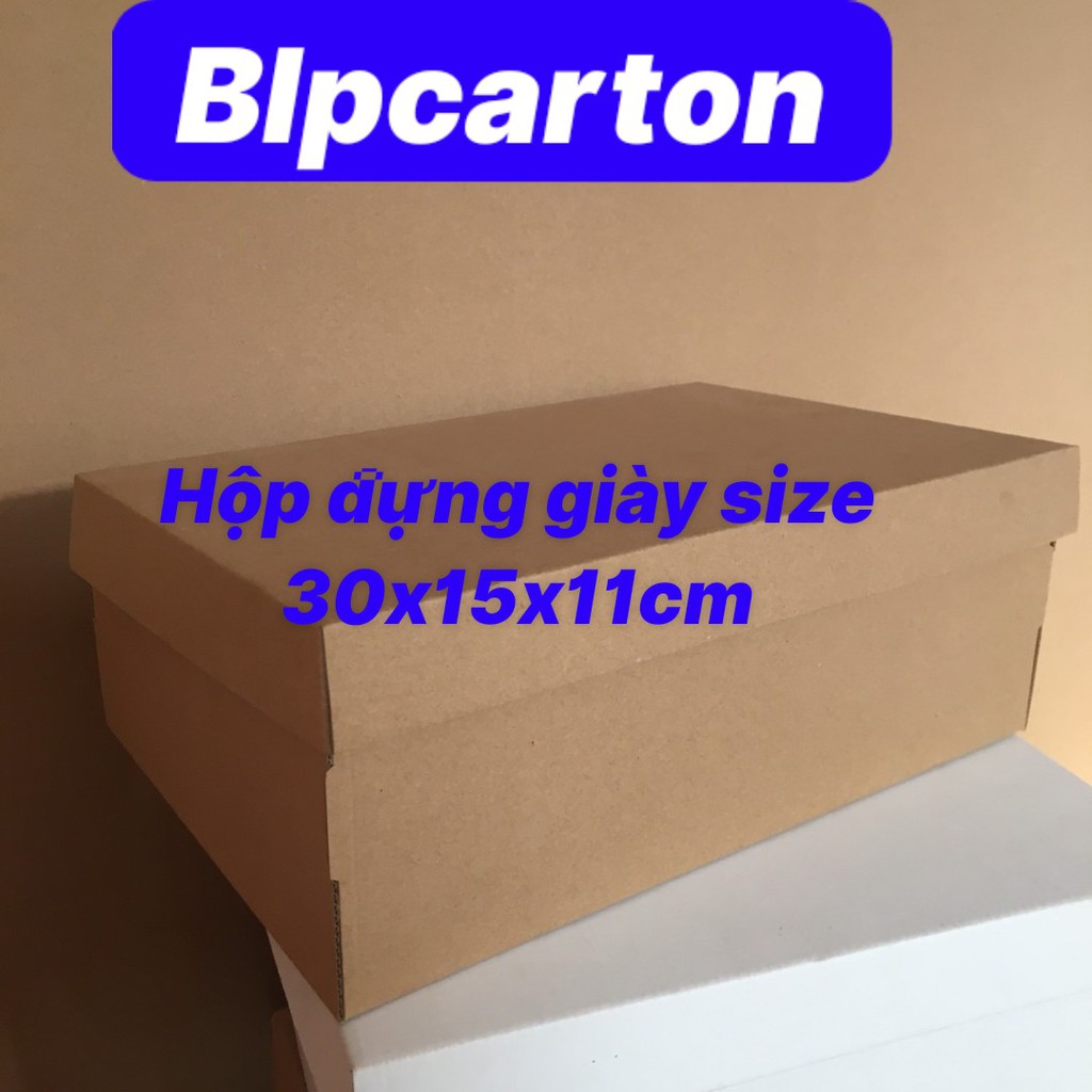 HỘP ĐỰNG GIÀY SIZE 30X15X11CM BỘ 20 HỘP CARTON GIẤY NÂU