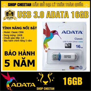 USB 3.0 ADATA 16GB - Classic C906 – Màu trắng – CHÍNH HÃNG – Bảo hành 5 năm