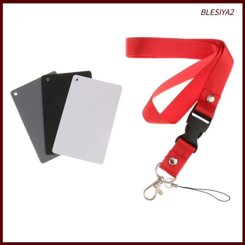 Thẻ Cân Bằng Chụp Ảnh 3 Trong 1 Màu Xám 18% Blesiya2