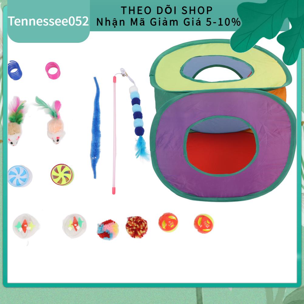 Tennessee052 15 cái Bộ đồ chơi cho mèo Tương tác Độc hại Lều bóng Chuột Springs Vui nhộn Kitten Loại
