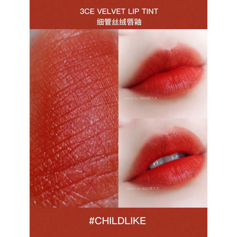 Son kem 3CE Velvet Lip Tint