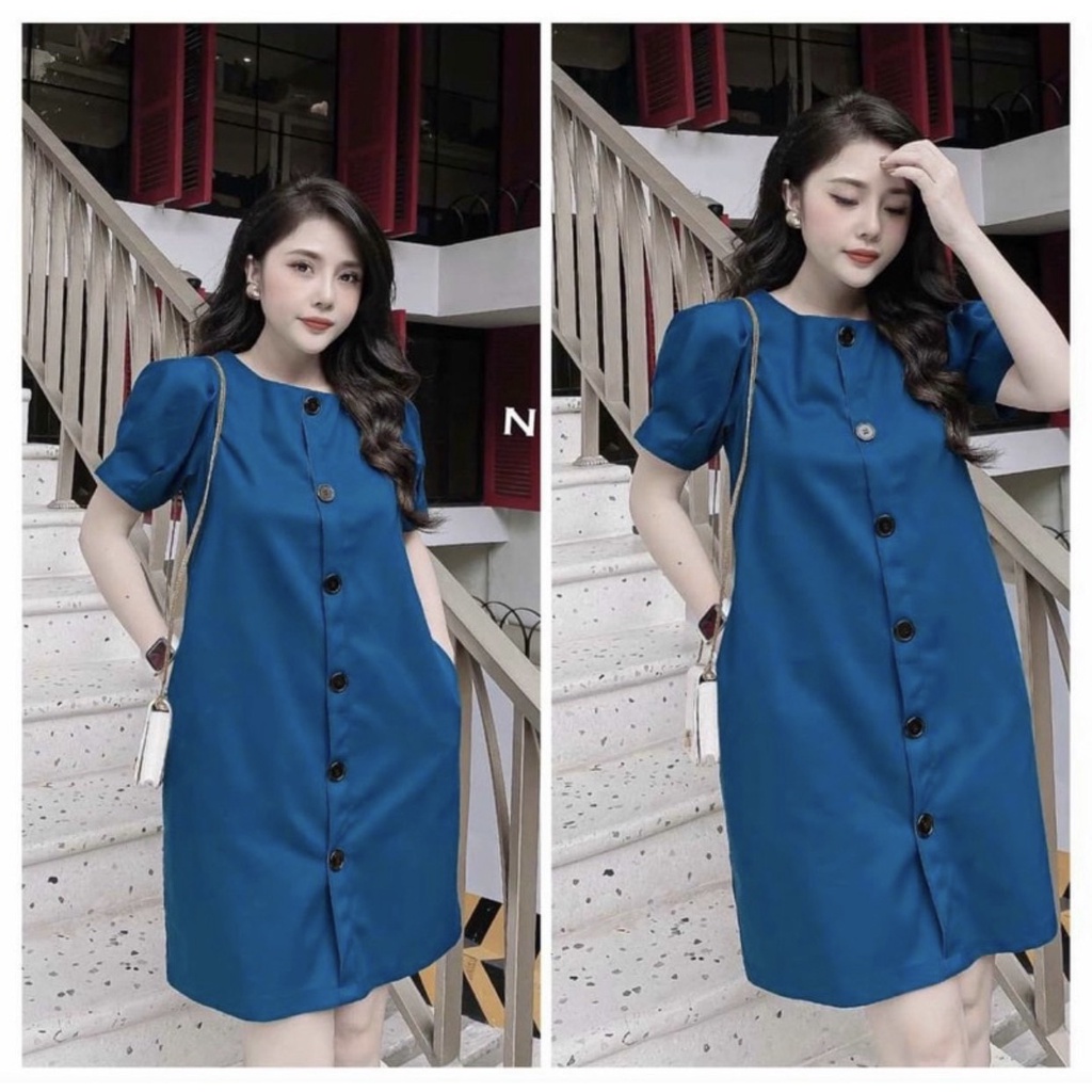 Váy Bầu,Đầm Bầu Mùa Hè Dáng Suông Dài Chất Trượt Thái Mát,Tay Bồng Phối Đai Thắt Xinh Xắn A019 Lin Store66