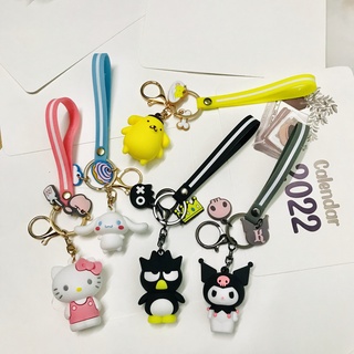 Móc khoá Cánh cụt Badtz Maru, thỏ Cinnamoroll, thỏ Kuromi, mèo Kitty, hải cẩu Pompompurin, thỏ My Melodi, ếch Keropi
