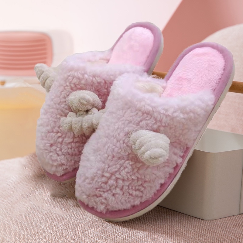 CHZK Dép bông dép lông cừu xù siêu mềm siêu thích, giữ ấm cực tốt nam nữ đi trong nhà, văn phòng